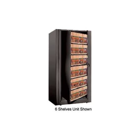 Datum Filing Systems Rotary File Cabinet Starter Unit, Legal, 1 Shelves, Black XLG-S2-T25